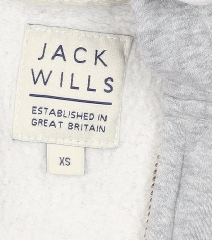 Mens UK Size XS Jack Wills Grey Full Zip Hoodie
