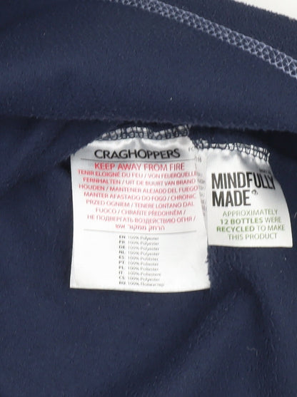 Craghoppers Women's Blue Fleece Sweatshirt UK10 Regular Fit Outdoor
