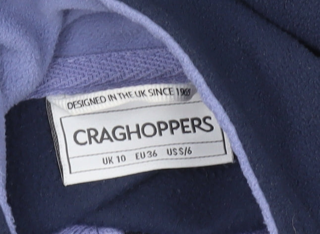Craghoppers Women's Blue Fleece Sweatshirt UK10 Regular Fit Outdoor