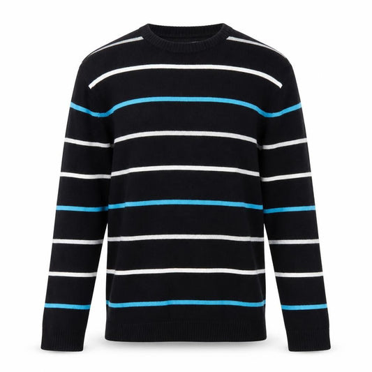 Romeo di Parma Men's Black Striped L Pullover Jumper