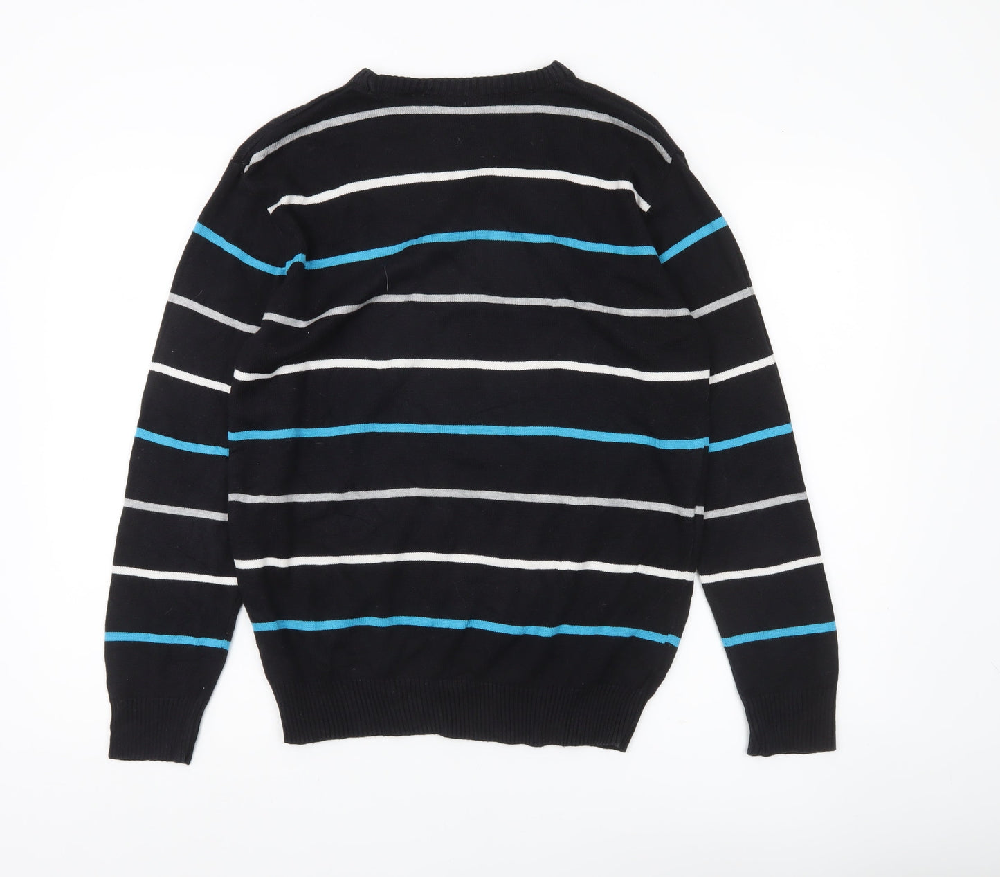 Romeo di Parma Men's Black Striped L Pullover Jumper