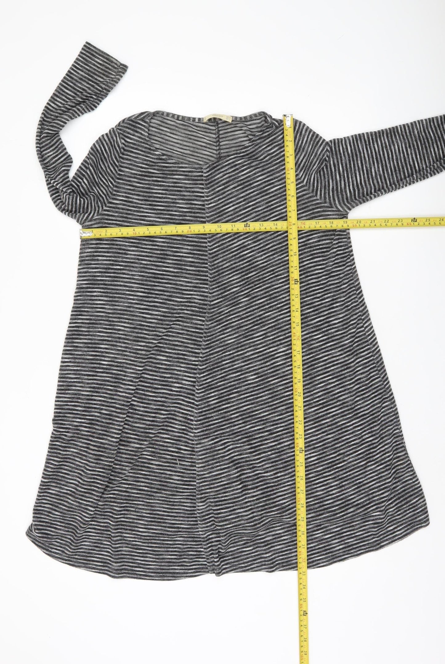 Womens UK Size 12 Mango Grey Basic Tunic