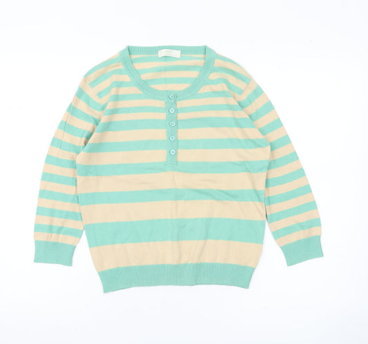 Womens UK Size 14 Marks and Spencer Multicoloured Henley Jumper