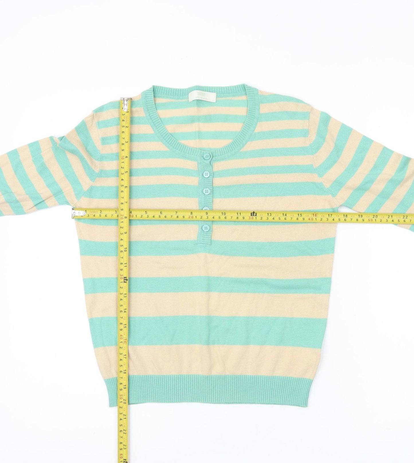 Womens UK Size 14 Marks and Spencer Multicoloured Henley Jumper