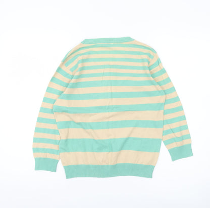 Womens UK Size 14 Marks and Spencer Multicoloured Henley Jumper