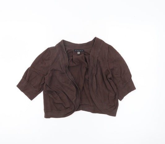 Coast Women’s Brown Silk Blend Shrug Cardigan Size 12