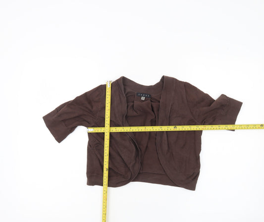 Coast Women’s Brown Silk Blend Shrug Cardigan Size 12