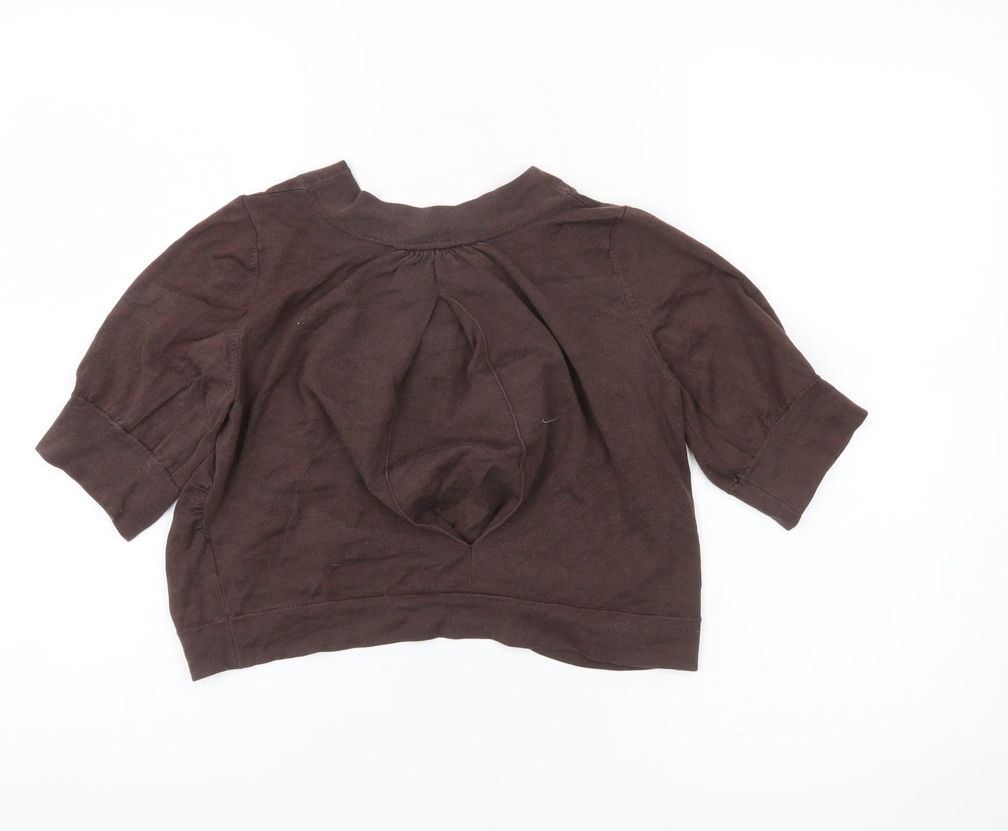 Coast Women’s Brown Silk Blend Shrug Cardigan Size 12