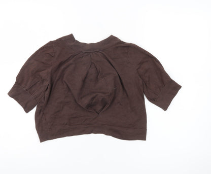 Coast Women’s Brown Silk Blend Shrug Cardigan Size 12