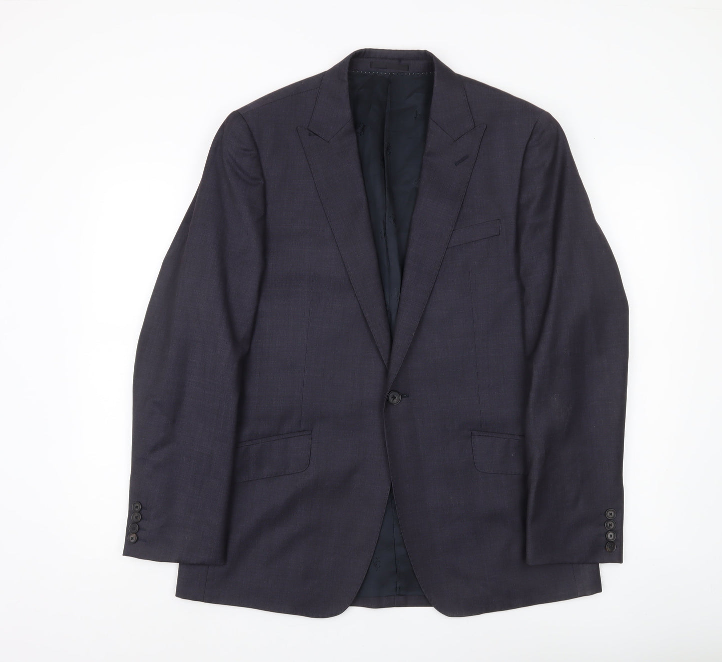 Jaeger Men’s Blue Wool Slim Fit 40S Blazer Jacket