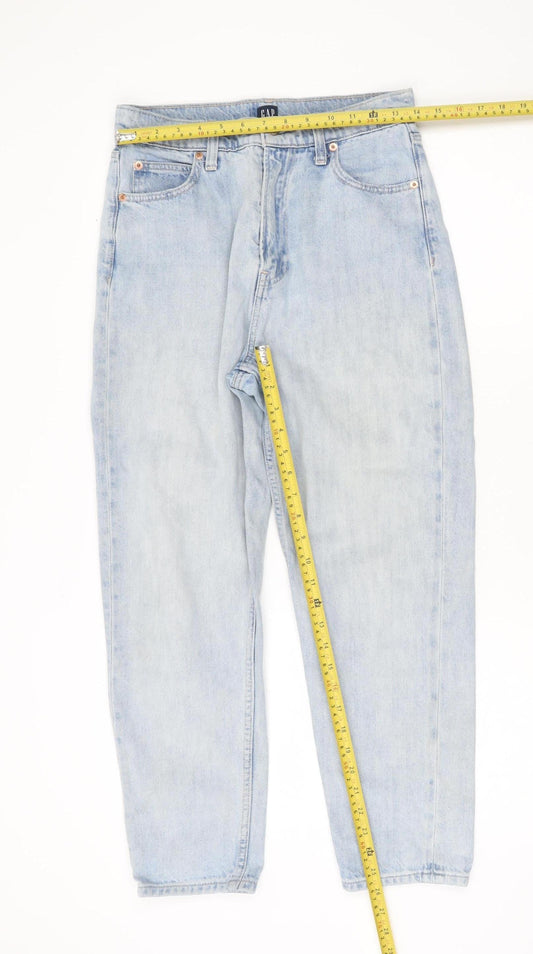 GAP Women’s Blue High Rise Mom Jeans Size 6 28W Relaxed Fit Denim