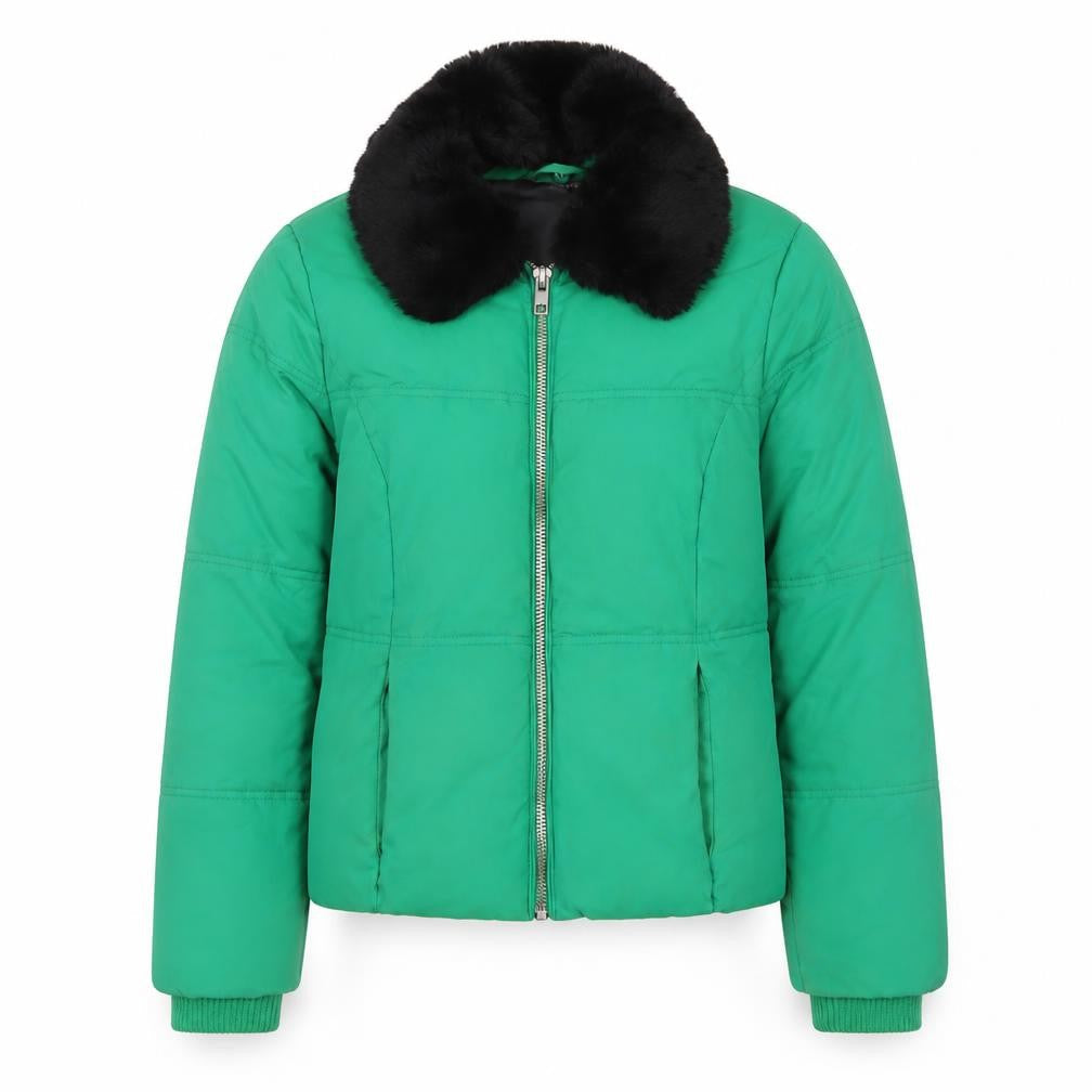 Womens UK Size 8 Topshop Green Puffer Jacket