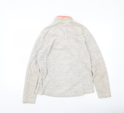 Decathlon Women’s Beige Fleece Sweatshirt L 1/4 Zip Pullover Outdoor