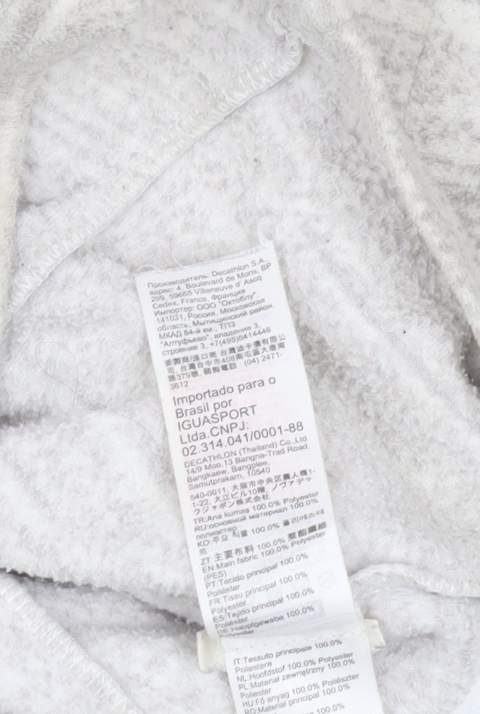 Decathlon Women’s Beige Fleece Sweatshirt L 1/4 Zip Pullover Outdoor