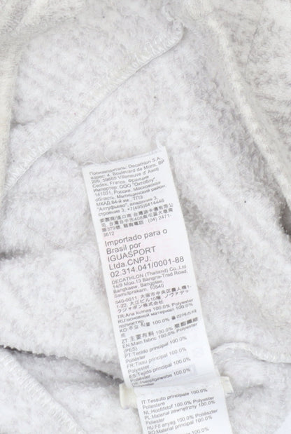 Decathlon Women’s Beige Fleece Sweatshirt L 1/4 Zip Pullover Outdoor