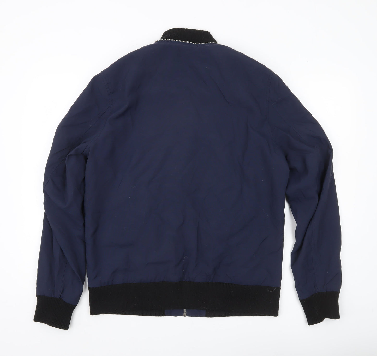 ASOS Men’s Blue Bomber Jacket M 38-40" Regular Fit Nylon Casual Zip