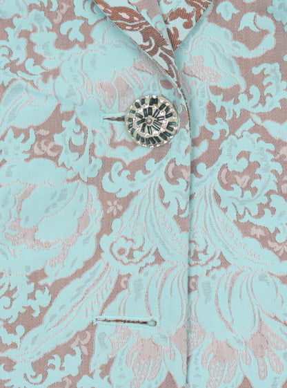 Frankenwalder Women’s Green Floral Jacquard Blazer Size 16