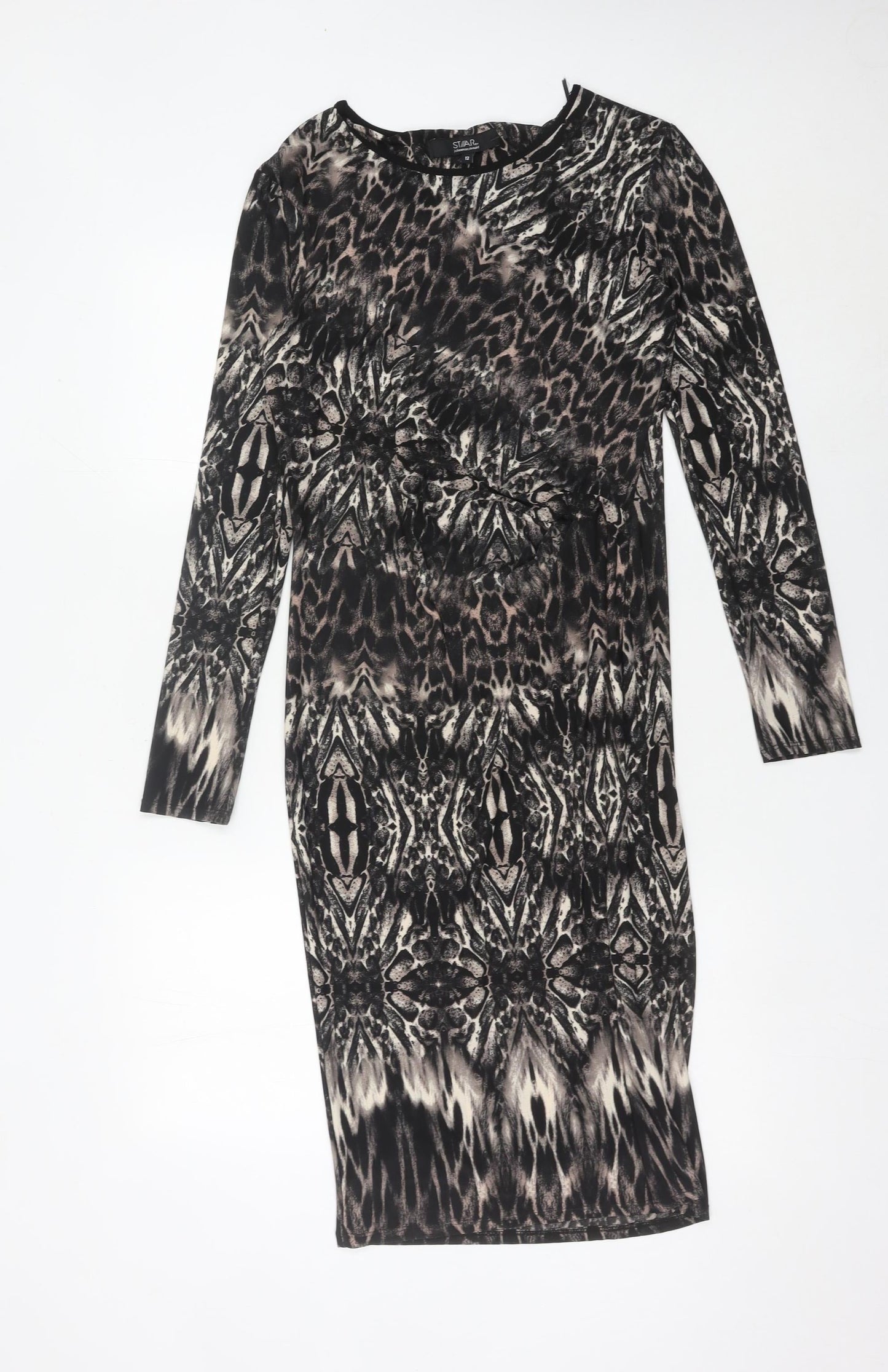 Debenhams Women’s Multicoloured Animal Print Bodycon Dress Size 12