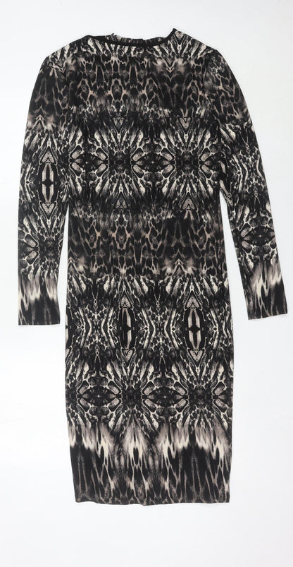 Debenhams Women’s Multicoloured Animal Print Bodycon Dress Size 12