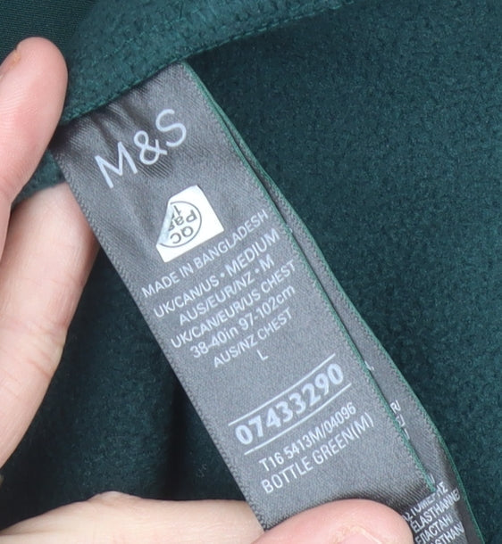 Mens UK Size M Marks and Spencer Green Soft Shell