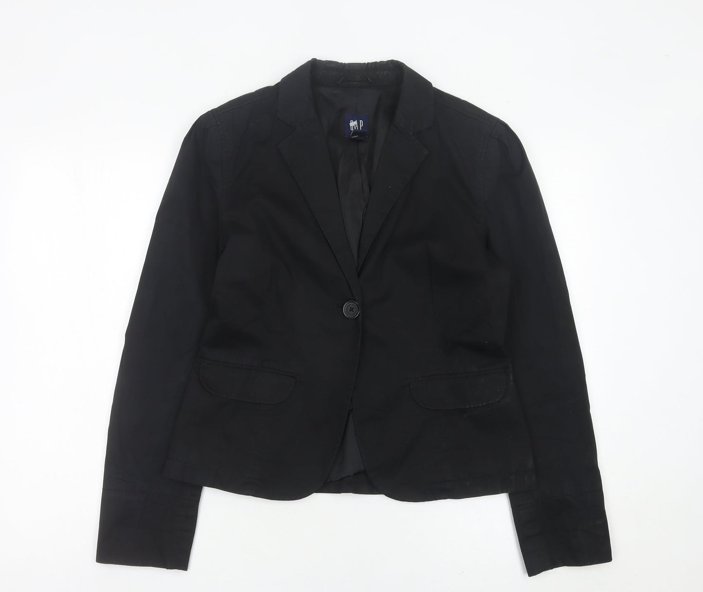 GAP Women’s Black Suit Jacket UK 14 Regular Fit One Button Blazer