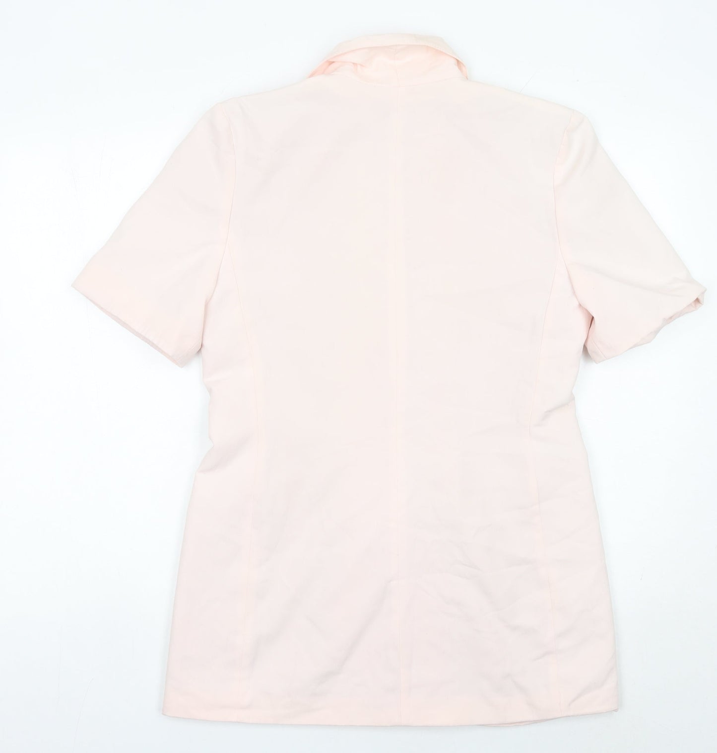 Etam Women’s Pink Size 12 Short Sleeve Suit Jacket Blazer Workwear