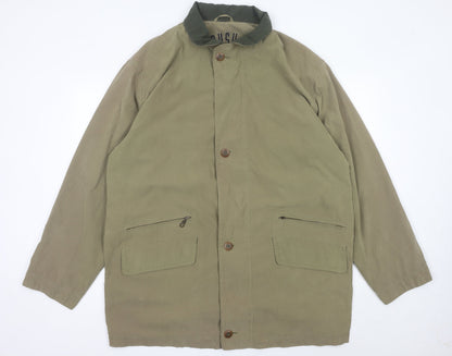 Mens UK Size 44 Bush Green Overcoat
