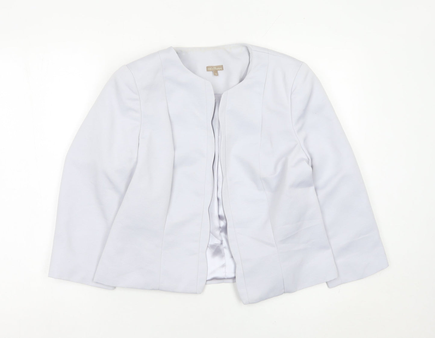 M&Co Women’s Grey Blazer Jacket Size 12 Regular Lined Workwear