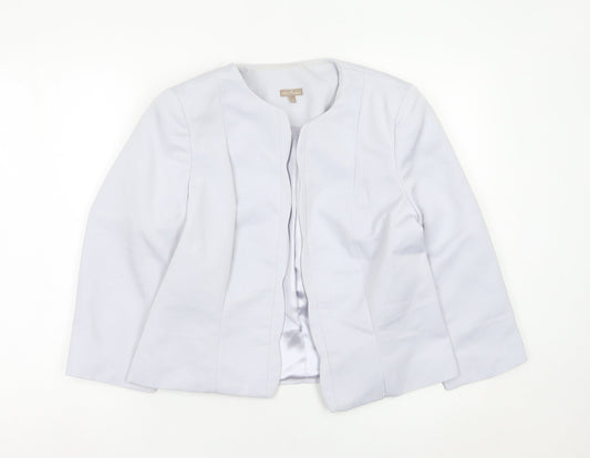 M&Co Women’s Grey Blazer Jacket Size 12 Regular Lined Workwear