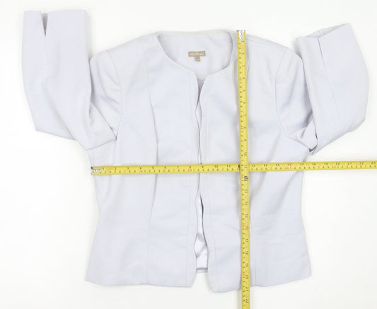 M&Co Women’s Grey Blazer Jacket Size 12 Regular Lined Workwear