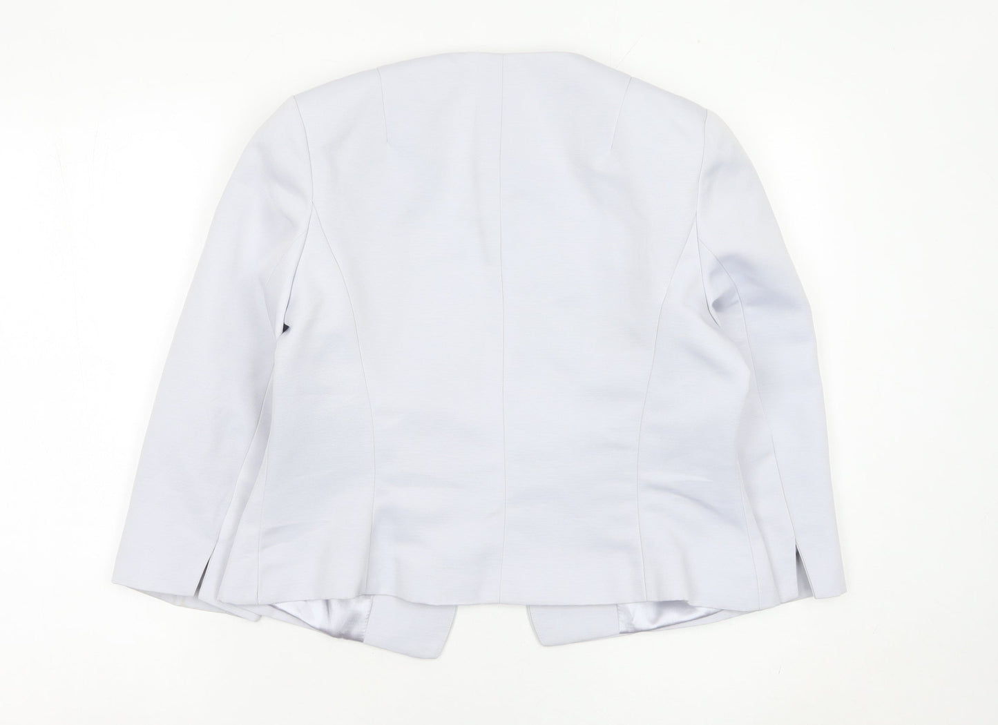 M&Co Women’s Grey Blazer Jacket Size 12 Regular Lined Workwear