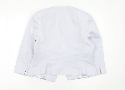 M&Co Women’s Grey Blazer Jacket Size 12 Regular Lined Workwear