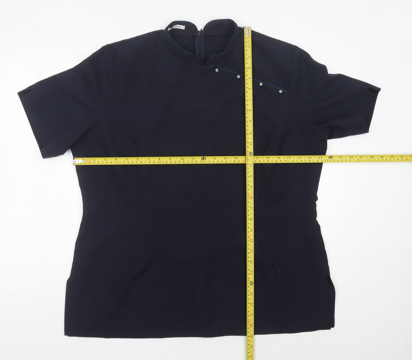 LA Beeby Womens Black Tunic Blouse UK 22 Polyester Workwear