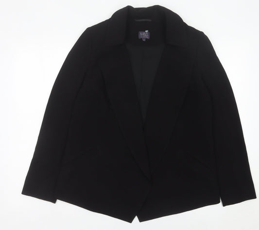 Marks and Spencer Womens Black Size 12 Regular Fit Blazer Jacket