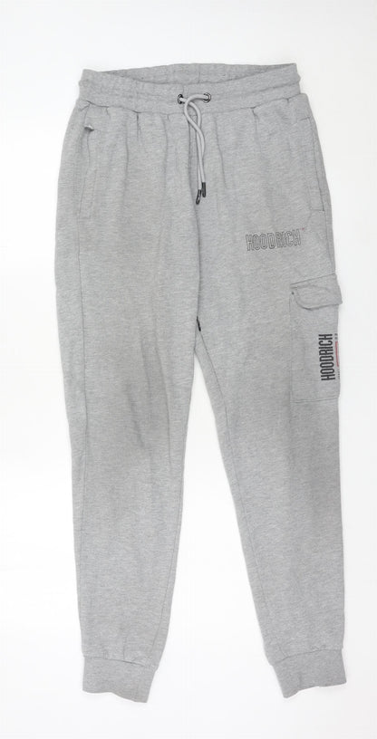 Hoodrich Men’s Grey Jogger Sweatpants Medium Cotton Blend