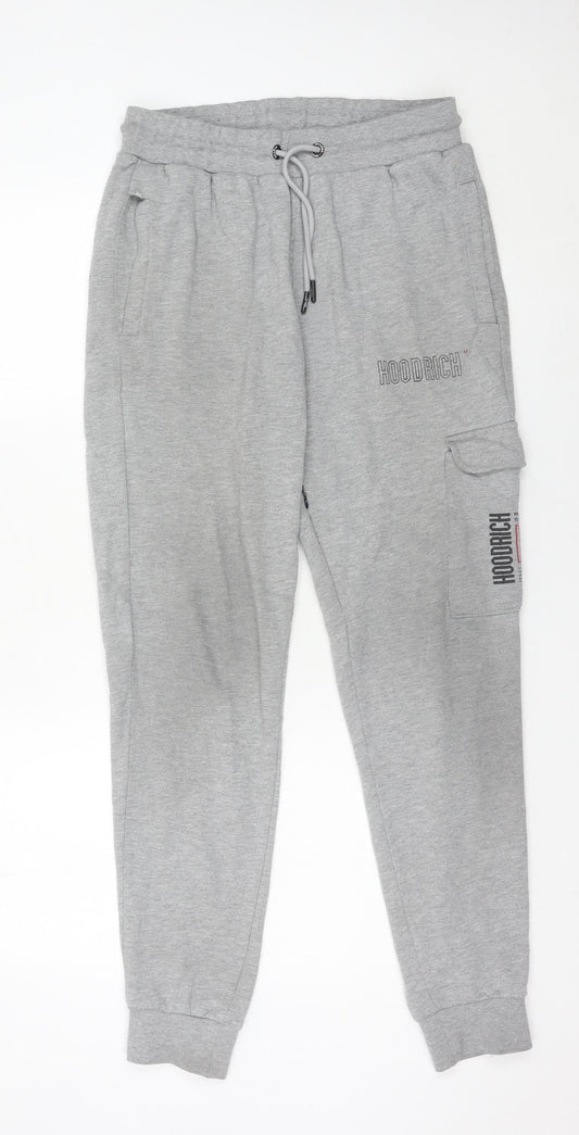 Hoodrich Men’s Grey Jogger Sweatpants Medium Cotton Blend