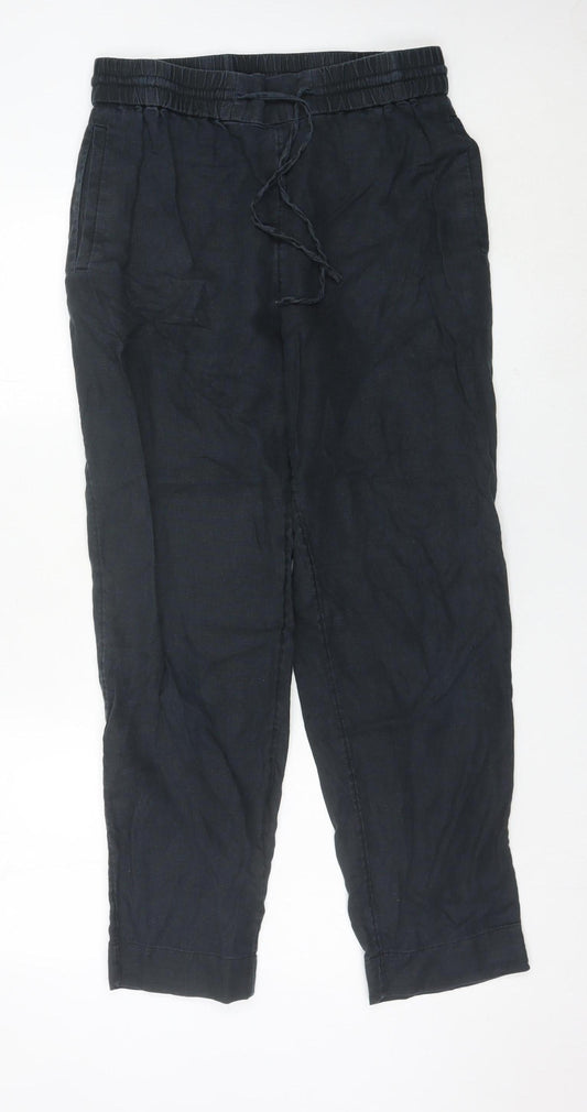 COS Women’s Black Linen Jogger Trousers Size 8