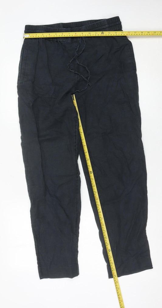 COS Women’s Black Linen Jogger Trousers Size 8