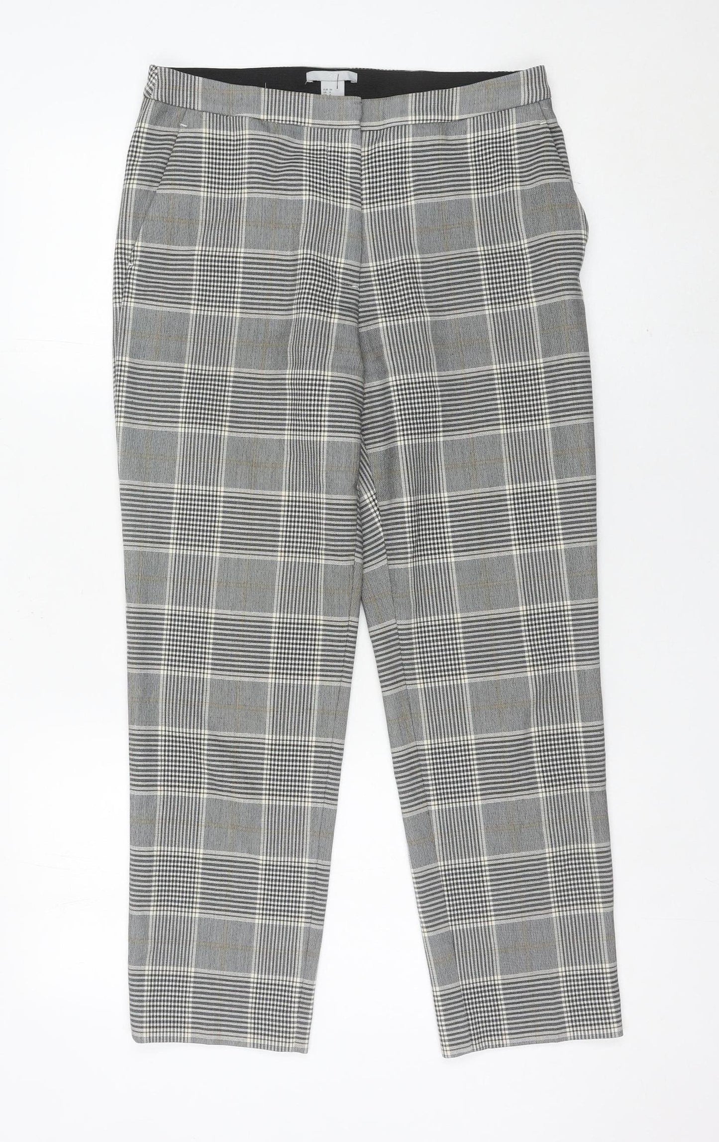 Womens UK Size 8 H&M Slim Fit Chino Grey Trousers