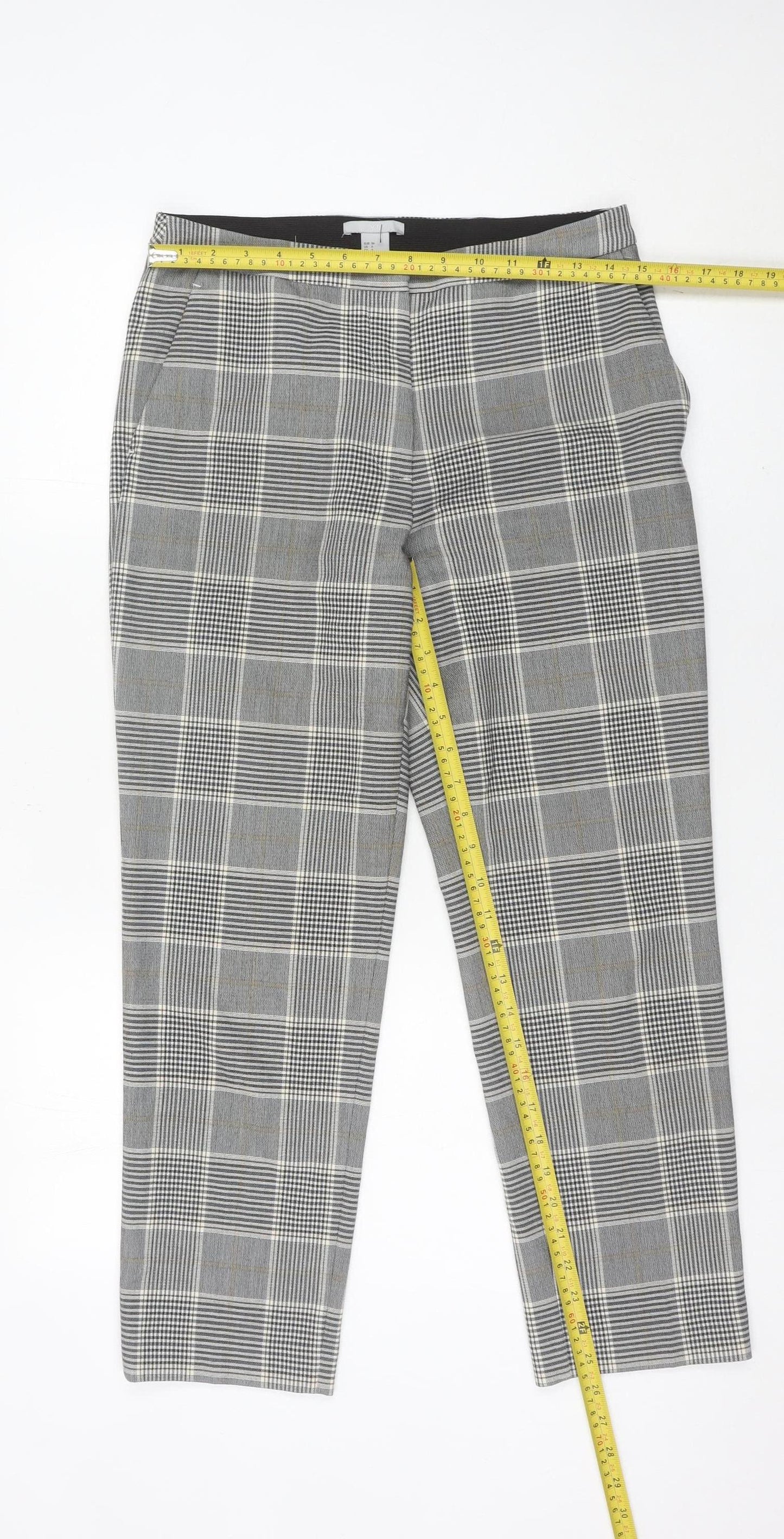 Womens UK Size 8 H&M Slim Fit Chino Grey Trousers