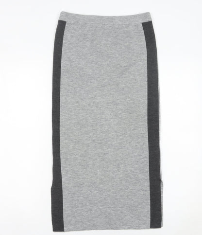 Micha Lounge Women’s Grey Midi Pencil Skirt Size S