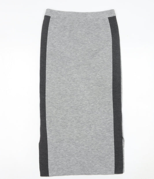 Micha Lounge Women’s Grey Midi Pencil Skirt Size S