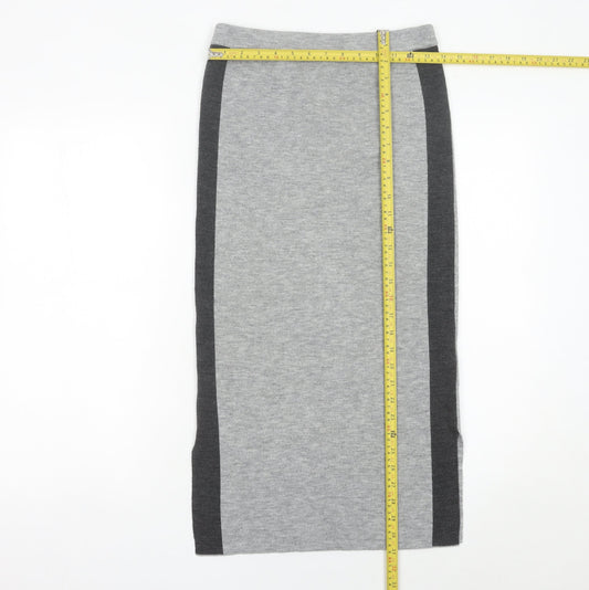 Micha Lounge Women’s Grey Midi Pencil Skirt Size S