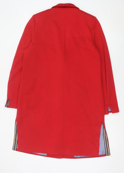 Esprit Womens Red Cotton Blend Blazer Jacket Size L