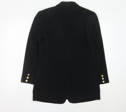 Liz Claiborne Womens Black Wool Blazer UK 10 Regular Fit