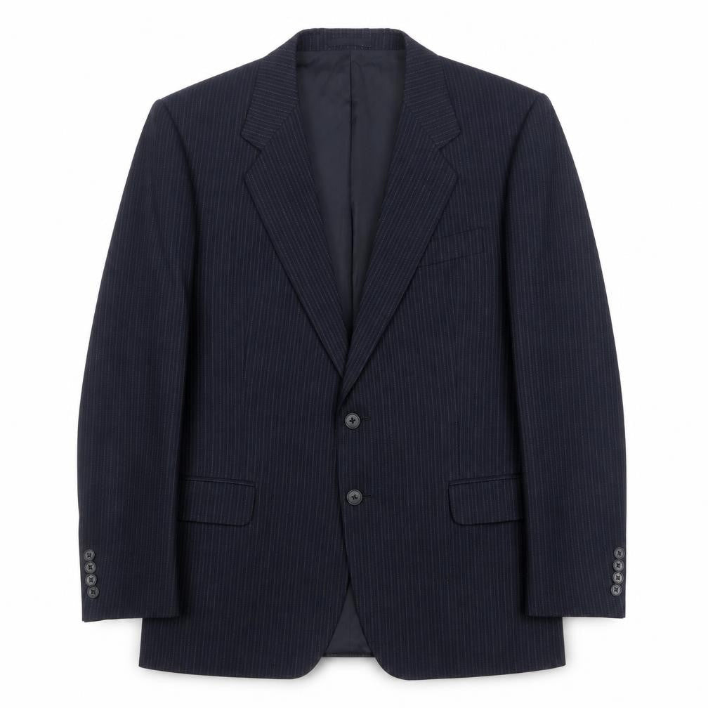 Marks and Spencer St Michael Men’s Blue Pinstripe Wool Blend Blazer 40 Short