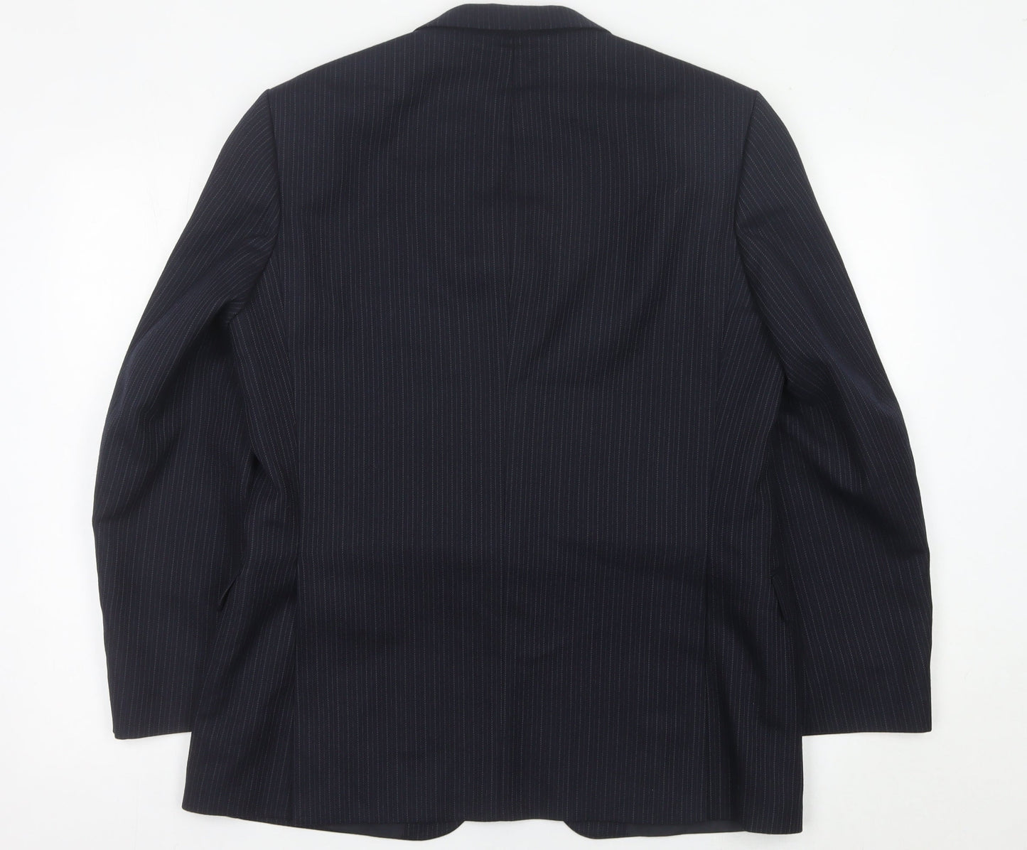 Marks and Spencer St Michael Men’s Blue Pinstripe Wool Blend Blazer 40 Short