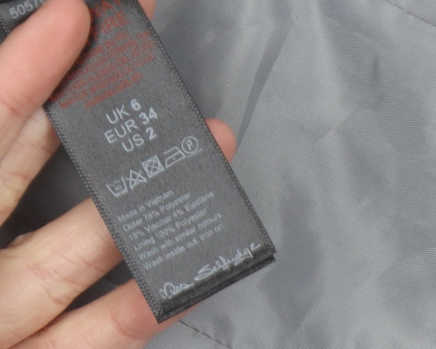 Miss Selfridge Women’s Grey Blazer UK 6 Slim Fit Tailored Jacket