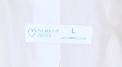 Primark Women Yellow Polyester Blazer Jacket Size L Regular Fit