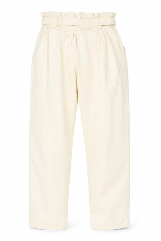 Womens UK Size 8 River Island Regular Fit Paperbag Beige Jeans